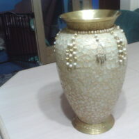 Jeweled Vase in Tones of Gold