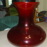Huge Red Glass Vase