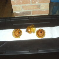 3 Rust Colored Glass Globes for Wall Candle Holders