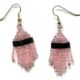 Pink and Black Dangle Earrings