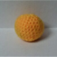 Crochet Catnip Cat Toy Ball (Yellow)