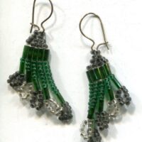 Green & Charcoal Earring dangles