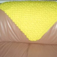 Bright Yellow Bubbles Crochet Baby Afghan