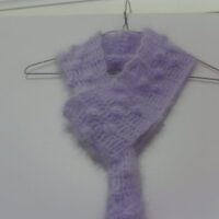 Bobblin Crochet Slip Through Winter Scarf (100% French Angora)